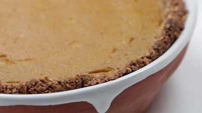 Recipe:&nbsp;<a href="http://kitchen.nine.com.au/2016/12/05/14/59/teresa-cutters-pumpkin-pie-with-oatmeal-gingersnap-shortcrust" target="_top">Teresa Cutter's pumpkin pie with oatmeal gingersnap shortcrust</a>