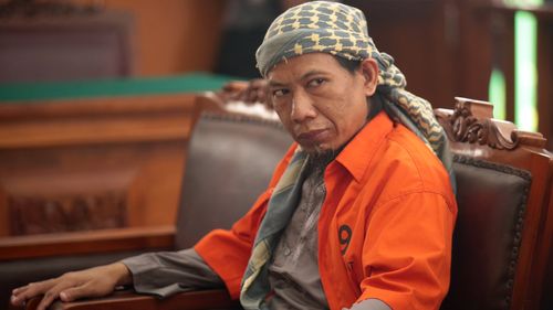 Indonesian prosecutors have called for the death penalty for radical Islamic cleric Aman Abdurrahman. Picture: AAP.