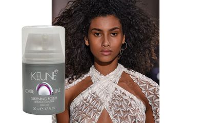 Backstage at Sophie Theallet, <a href="http://www.keune.com/ANZ/" target="_blank">Keune Care Line Silkening Polish</a> kept curls
defined and frizz under control.