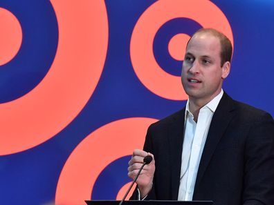 Prince William makes a speech during a visit BBC Broadcasting House on November 15, 2018, while viewing the work the broadcaster is doing as a member of The Duke's Taskforce on the Prevention of Cyberbullying.