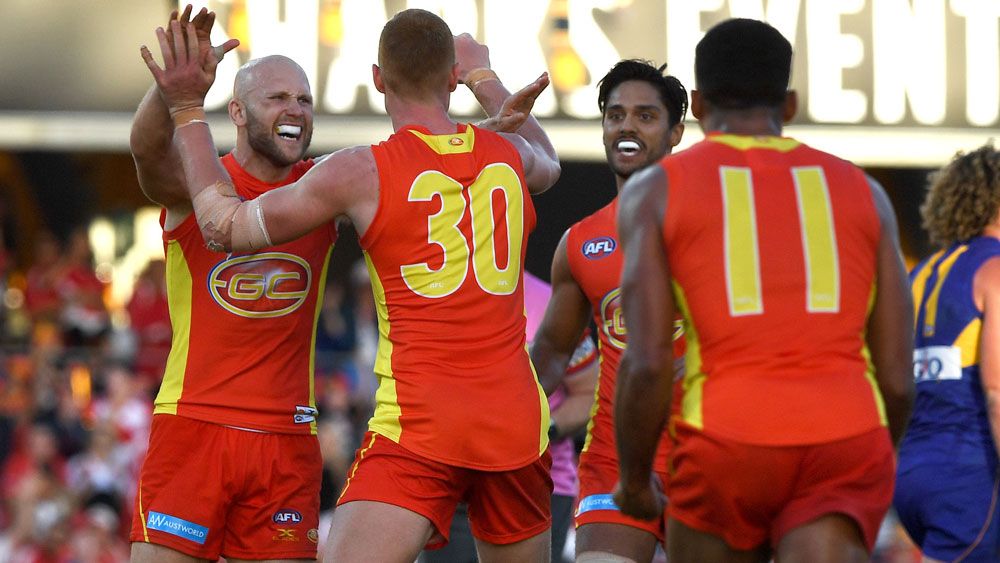 Gary Ablett and the Gold Coast Suns enjoyed a win over West Coast Eagles. (AAP)