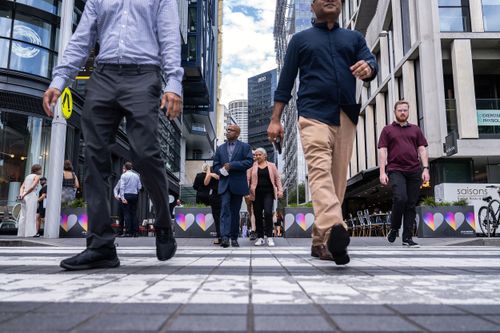 Pedestrians in the Sydney CBD.