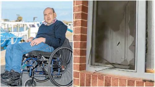 Kevin Birkett was rescued from his burning apartment. (Frankston Leader/9NEWS)