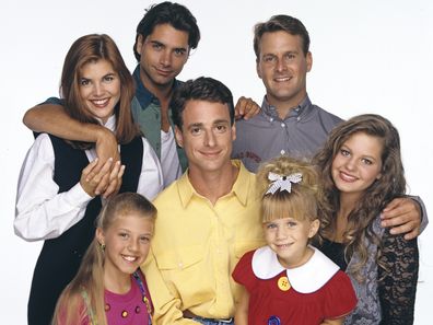 Full House, cast, Lori Loughlin, John Stamos, Dave Coulier, Candace Cameron Bure, Mary Kate Olsen, Bob Saget, Jodie Sweetin.