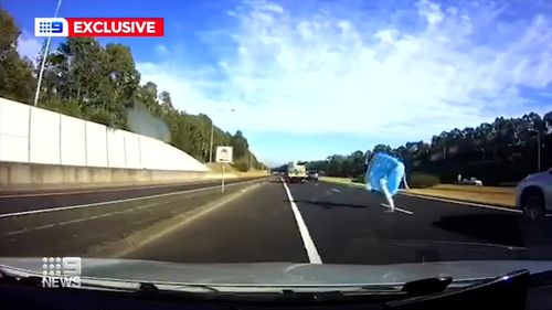 A truck lost its load on the M7 in Sydney.