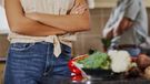 Couple fighting in kitchen