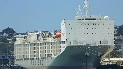 Al Kuwait livestock ship in Fremantle Harbour.