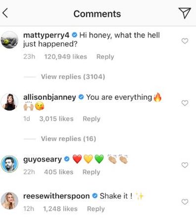 Courteney Cox, Matthew Perry, TikTok, comment, Instagram