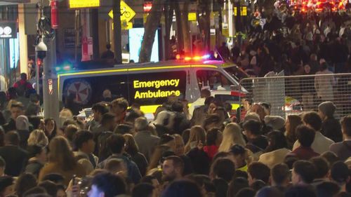 Thousands packed Circular Quay to view Vivid's drone show.