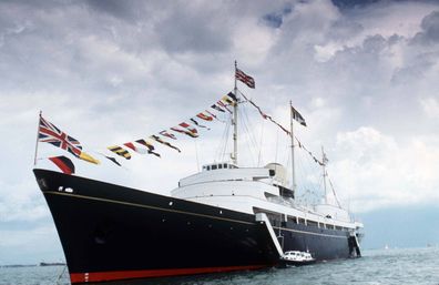 The Royal Yacht Britannia at sea in the 1990s, before it was retired