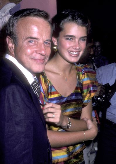 Franco Zeffirelli and Brooke Shields attend the Endless Love premiere on July 16, 1981 at Gemini Theater in New York City.