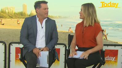 Karl Stefanovic said Ally Langdon was in hospital having her injury assessed. 