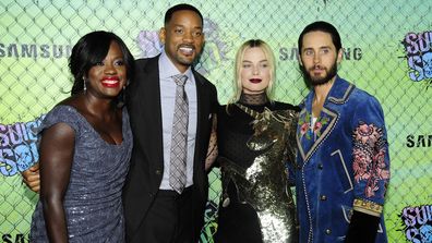 Viola Davis, Will Smith, Margot Robbie and Jared Leto attend the world premiere of Suicide Squad  in New York in 2016.