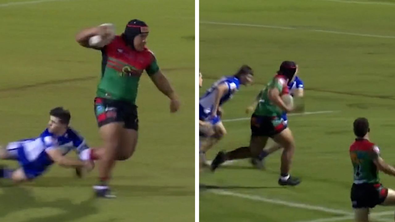 A video of Viliotu Masila running length-of-the-field in a Parramatta Junior Rugby League match has racked up more than 100 million views.