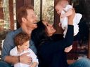 Meghan and Prince Harry&#x27;s 2021 Christmas card, featuring Archie and Lilibet