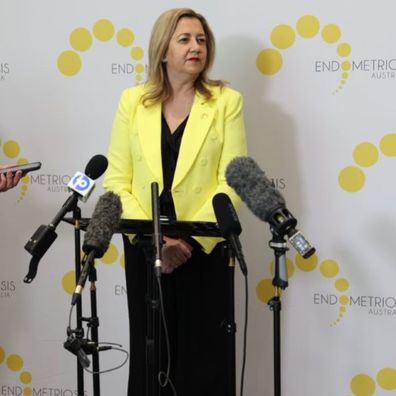 Queensland Premier Annastacia Palaszczuk speaking at an Endometriosis Australia event