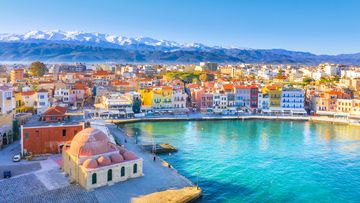 Aerial view of Crete, Greece.