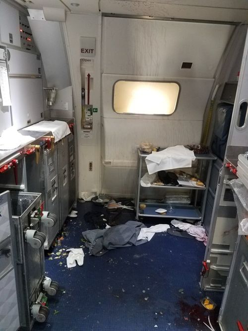 Damage to the cabin after the incident unfolded. (US Attorney's Office via Fox News)