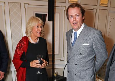 Camilla with her son Tom at a book launch in 2016.