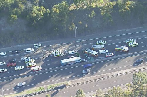 Bus crash Sydney's M2