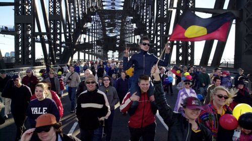 Up to 250,000 people walked the Sydney Harbour Bridge in 2000 to signify a desire to seek reconciliation with indigenous Australians.