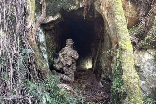 Police during manhunt for accused gunman Dezi Freeman