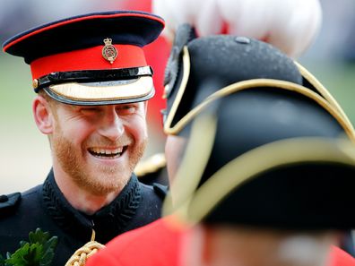 Duke of Sussex attends, as reviewing officer, the annual Founder's Day Parade at the Royal Hospital Chelsea on June 6, 2019 in London, England. 