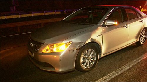 Authorities said a 4WD was weaving around traffic stopped at roadworks when it collided with a truck