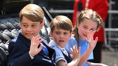 Cambridge kids trooping the colour
