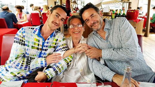 Thomas Niel, pictured with his father and grandmother, in France.