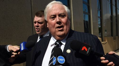 Clive Palmer at court today.(AAP)