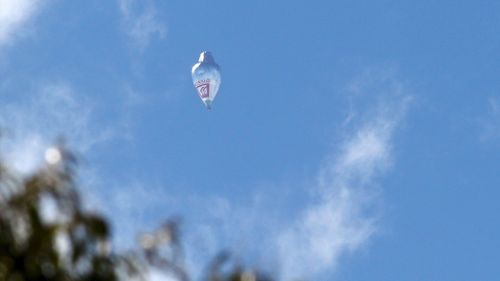 The balloon floats over Western Australia today. (AAP)