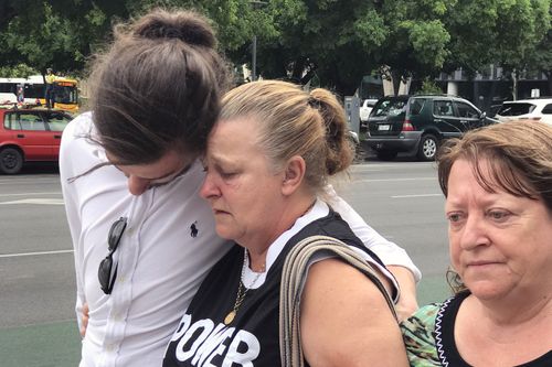 Julie Kelbin, the mother of Jack Hanley, who died earlier this month during a violent altercation, leaves court today. Picture: AAP