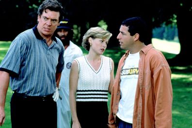 Adam Sandler, Christopher McDonald and Julie Bowen in Happy Gilmore