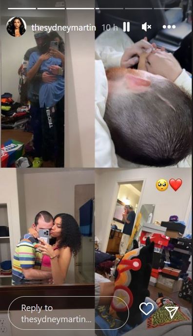 Sydney Martin shared a collage of photos of the pair loved up, kissing and cuddling in one of a number of Instagram Stories shared after news of Angus Cloud's death broke.﻿