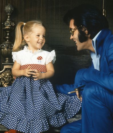 Elvis Presley and Lisa Marie Presley