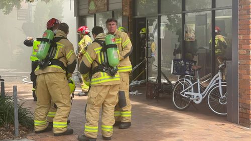 A fire and gas leak are being investigated in Newport, Sydney.