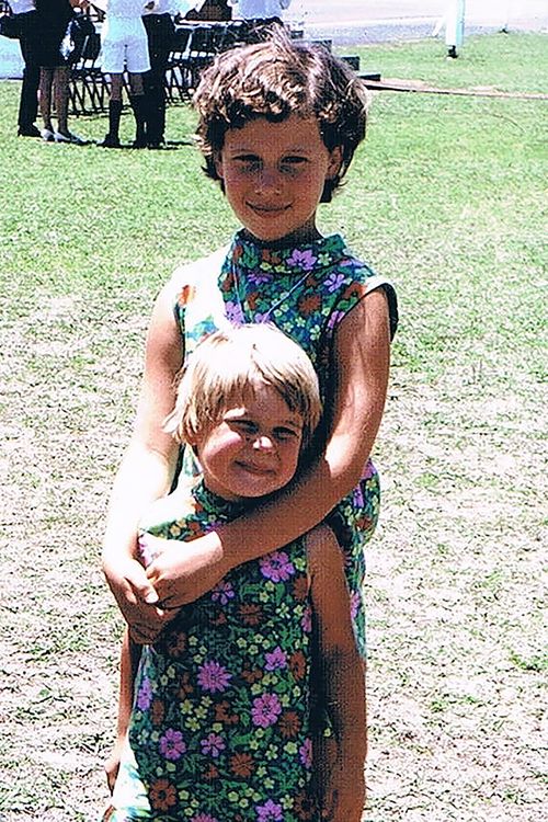 Anita Cobby posing for a photo with her younger sister Kathryn Szyszka when they were children.