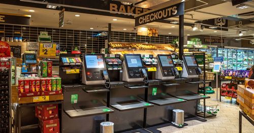 Self-service checkouts are touchscreen and not accessible for people who are blind or have low vision.