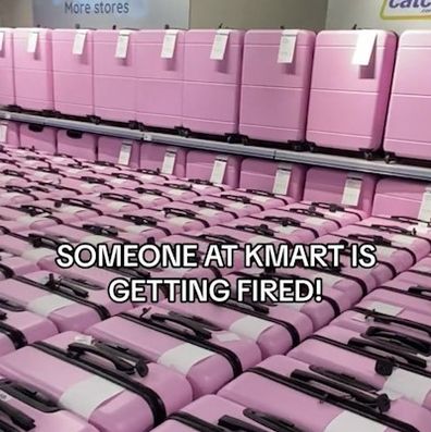Kmart melbourne cbd pink suitcases
