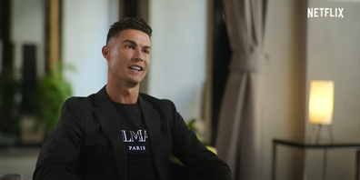 Cristiano Ronaldo says he is "completely in love" with his girlfriend Georgina Rodriguez in new Netflix series.