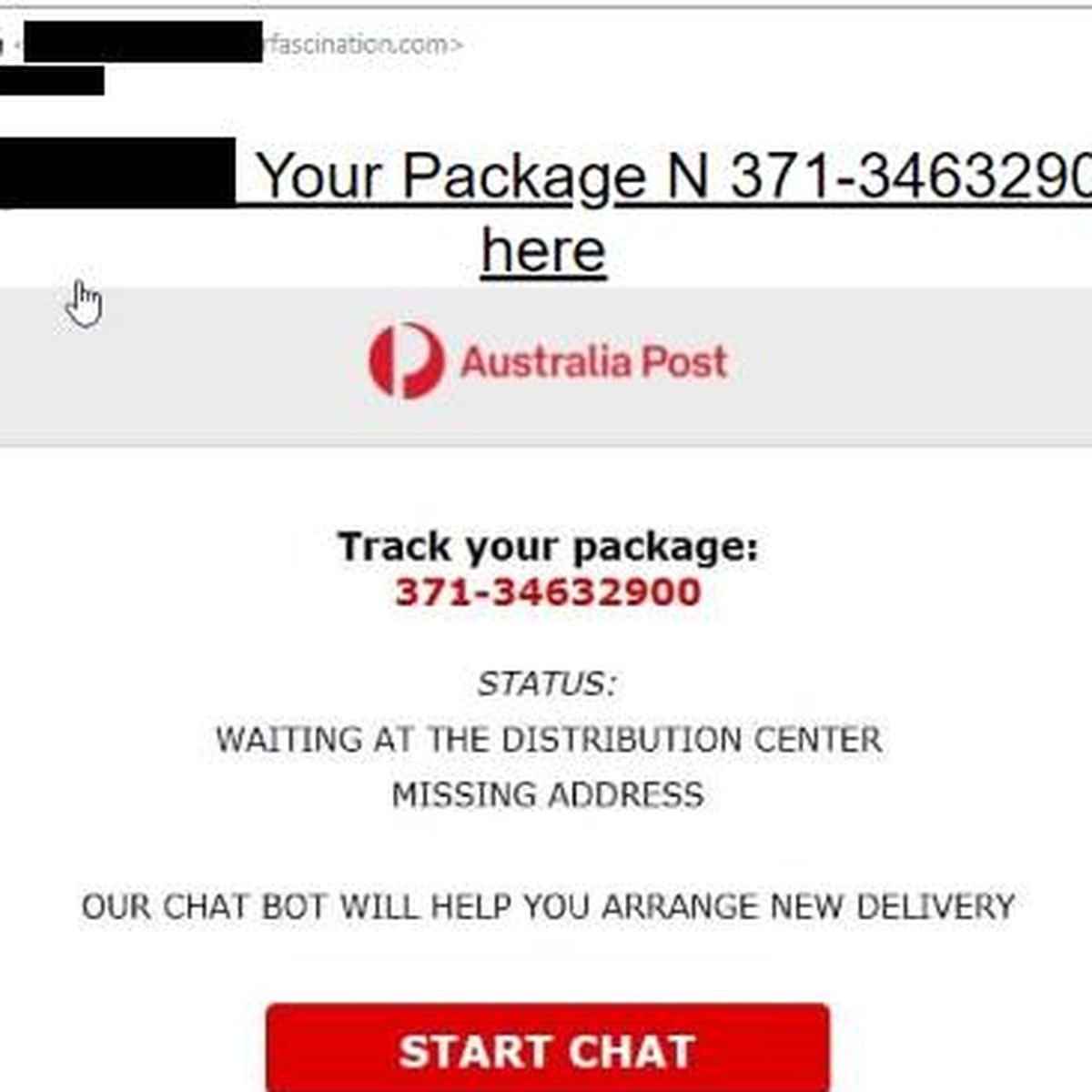 vedhæng Ugyldigt bruser Aussies warned not to open fake Australia Post email scam