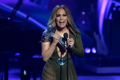 Jennifer Lopez accepts the Icon Award at the iHeartRadio Music Awards on Tuesday, March 22, 2022, at the Shrine Auditorium in Los Angeles. 