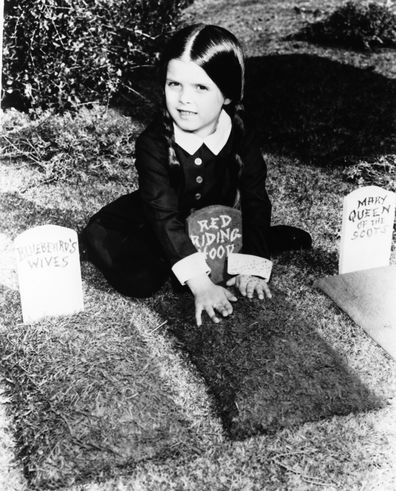 Young Lisa Loring as Wednesday Addams within the authentic 1964 The Addams Family TV present.