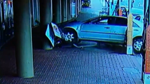 A car has come crashing into an alterations shop in Adelaide, with witnesses hailing it a "miracle" that no one was injured.