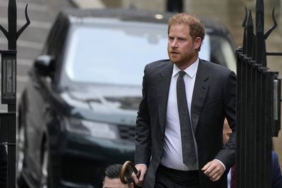 Prince Harry arrives at the Royal Courts Of Justice in London, Tuesday, March 28, 2023. 