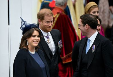 Prince Harry, Duke of Sussex, Princess Eugenie and her husband Jack Brooksbank