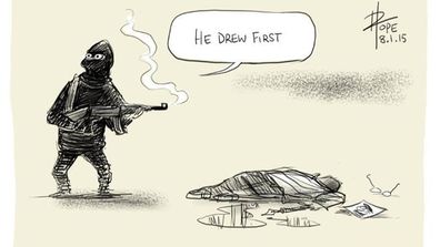 Mightier than the sword: The world's cartoonists pay tribute to victims of Paris shootings (Gallery)