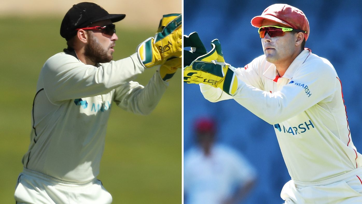 Josh Inglis (left) and Alex Carey are the frontrunners to replace Tim Paine for the first Test, according to Mark Taylor.