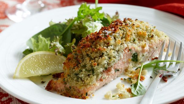 Crusted salmon fillets